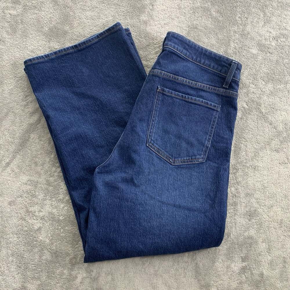 Quince Bella Stretch Relaxed Straight Jeans Womens 32x28” Stretch Cotton Baggy